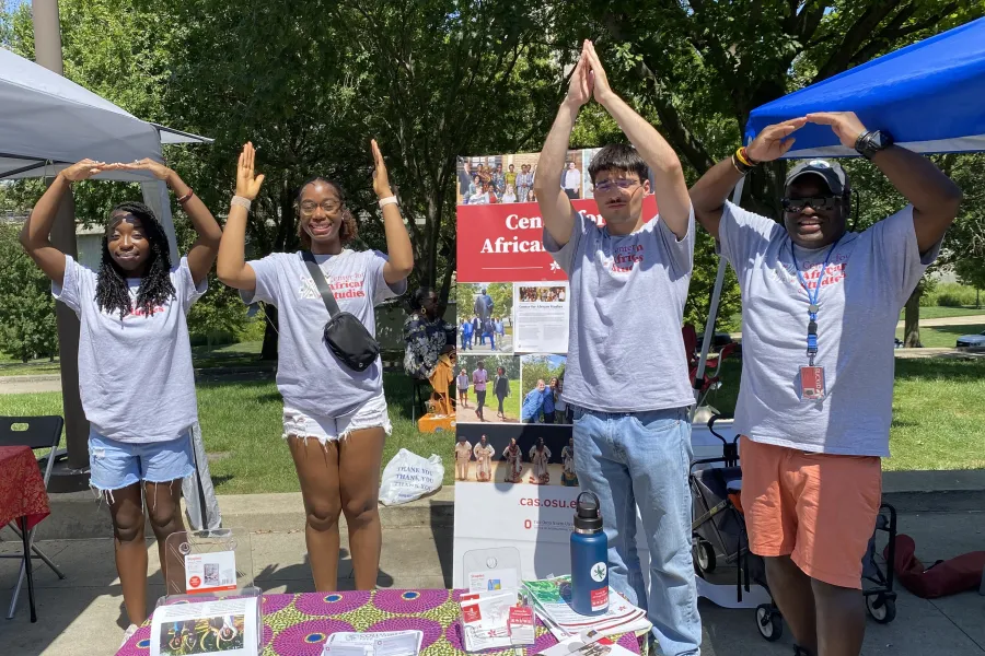 Center for African Studies student ambassadors and assistant director at Columbus African Festival 2024
